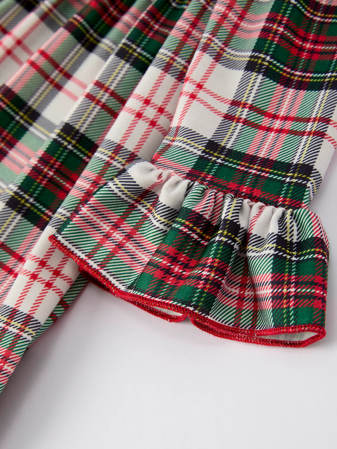 Christmas Girls Plaid Ruffle Dress