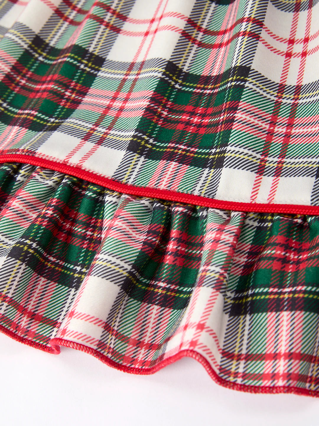 Christmas Girls Plaid Ruffle Dress