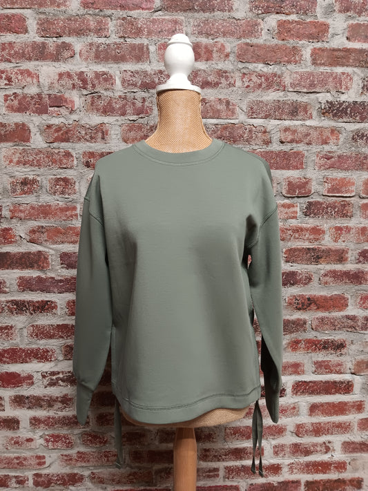 Sage L/S Knit Drawstring Sweatshirt