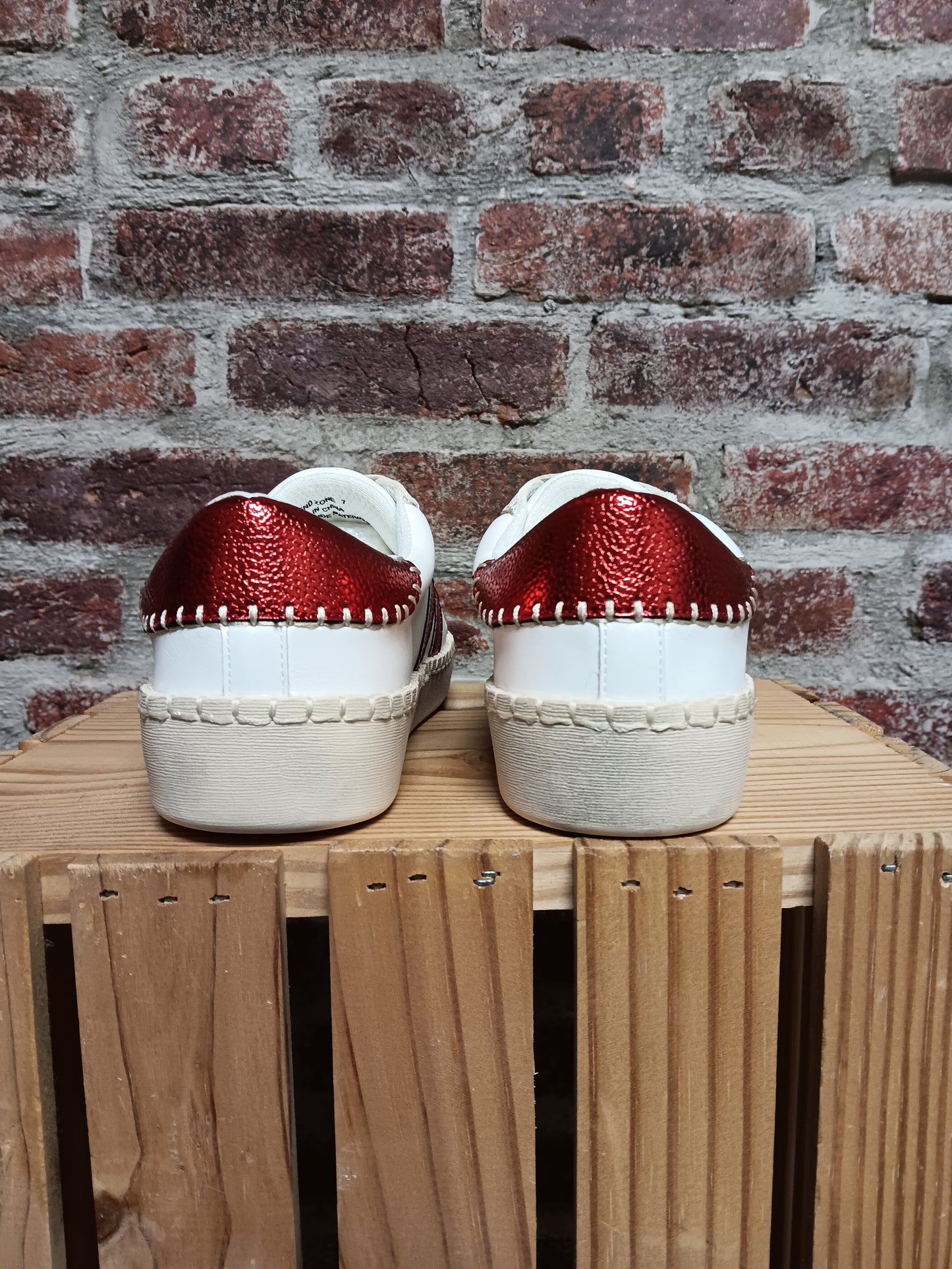 Friend Zone Red and White Sneaker