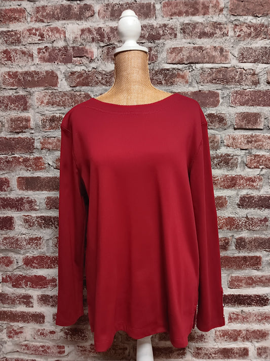 Red Long Sleeve T-Shirt Plus