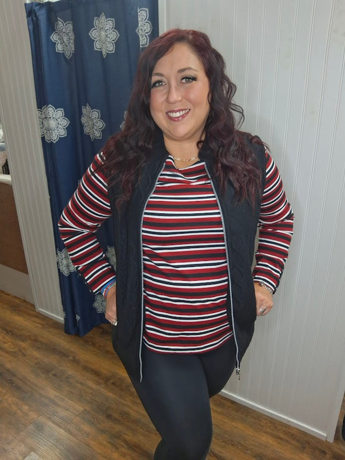 Black Quilted Vest Plus Size