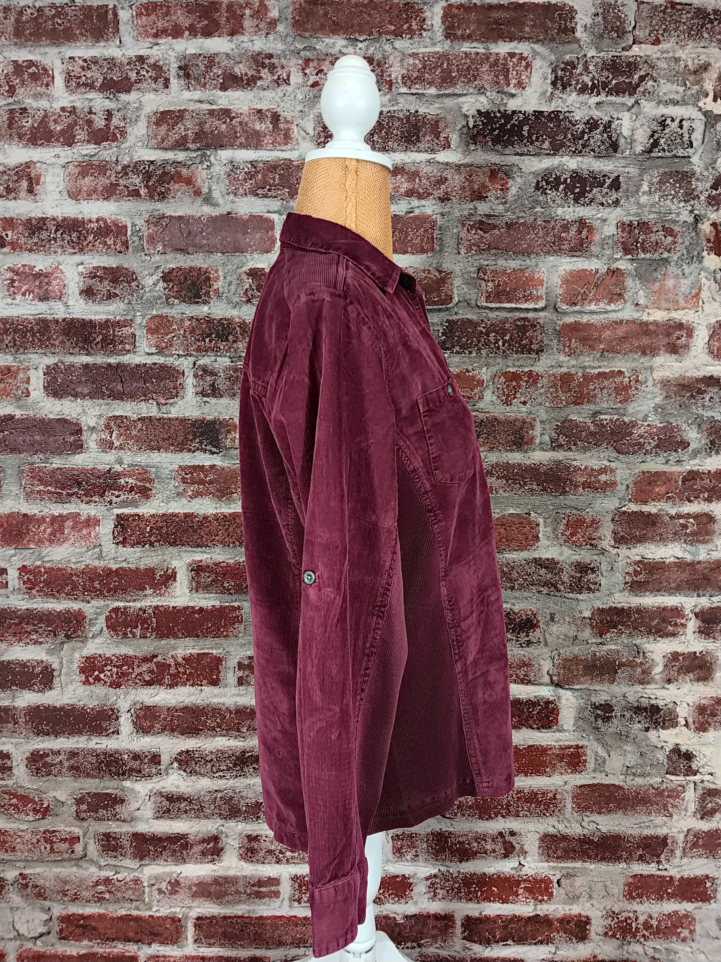 Wine Button Up Shirt