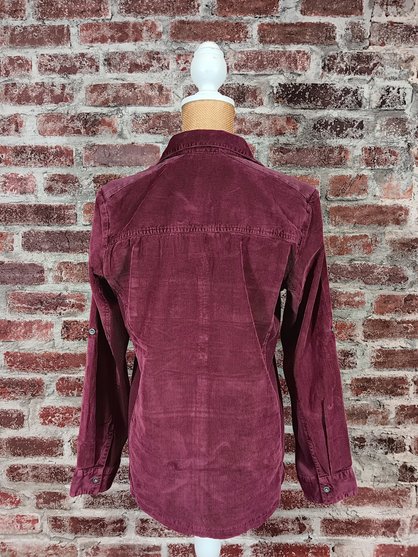 Wine Button Up Shirt