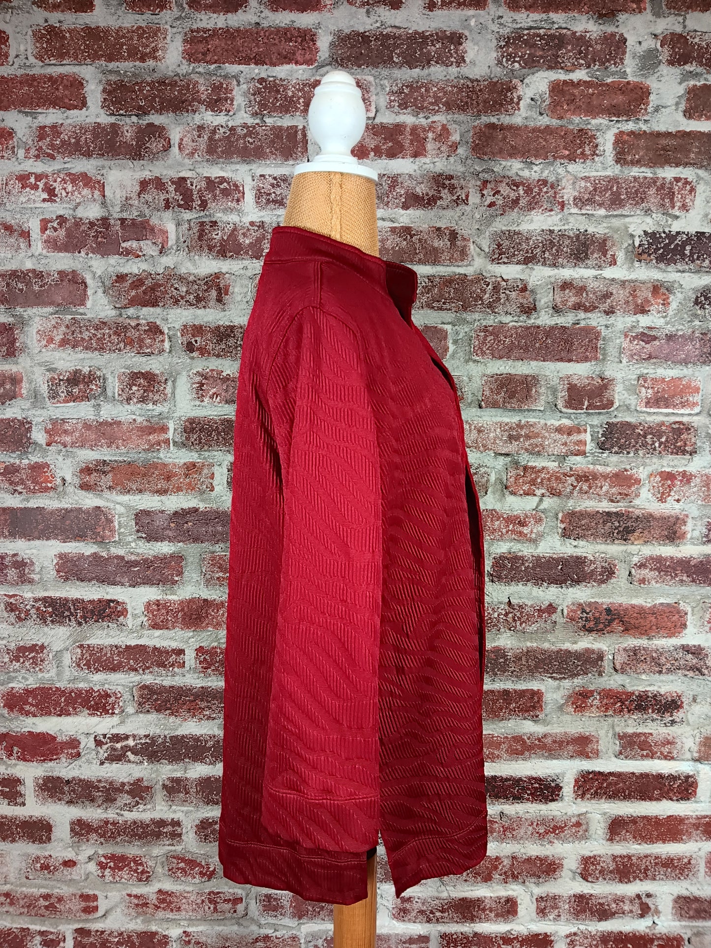 Crimson 3/4 Sleeve Open Front Jacket and Tank Set