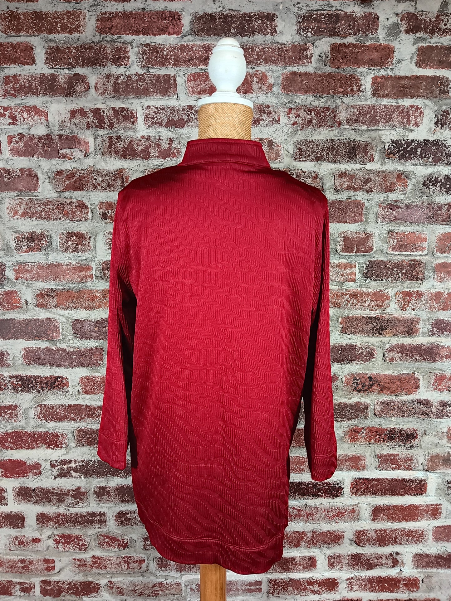 Crimson 3/4 Sleeve Open Front Jacket and Tank Set