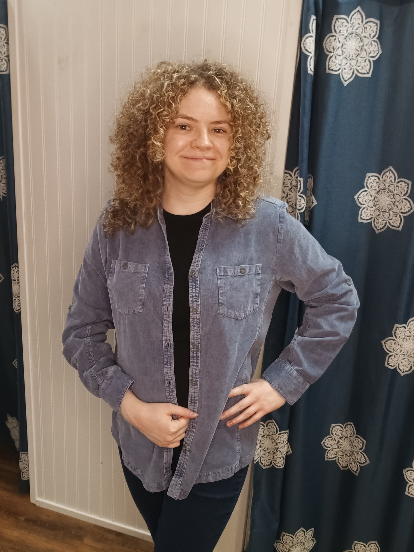 Indigo Button Up Shirt