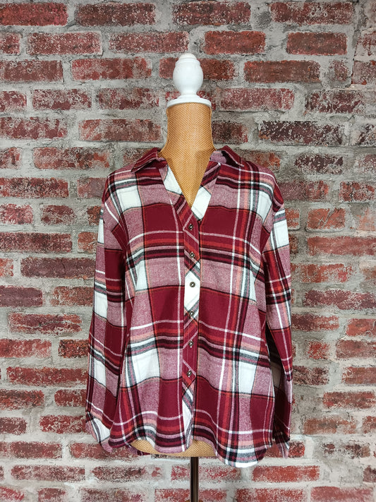 Burgundy Plaid Shacket
