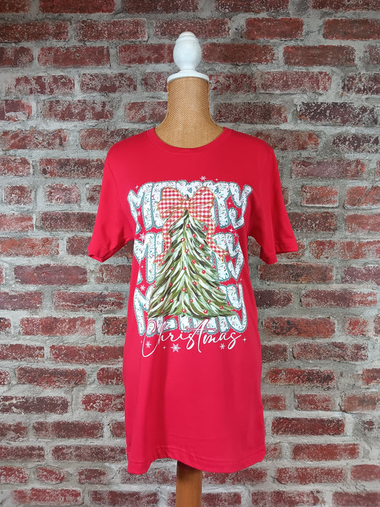 Merry Christmas Red Short Sleeve Tee