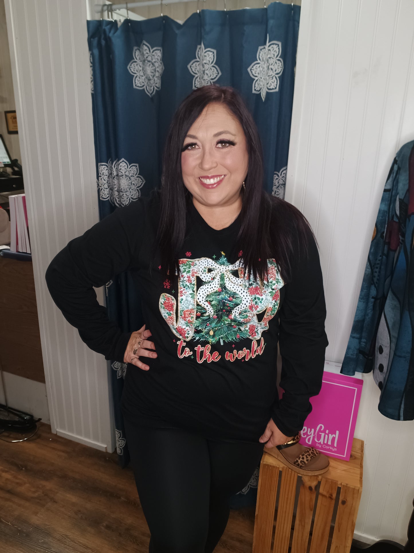 Black Joy Long Sleeve Tee Plus