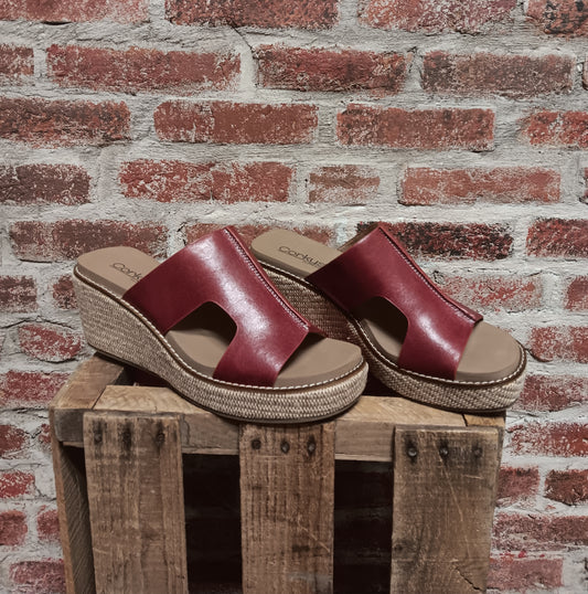 Kiss N Tell Red Platform Sandal