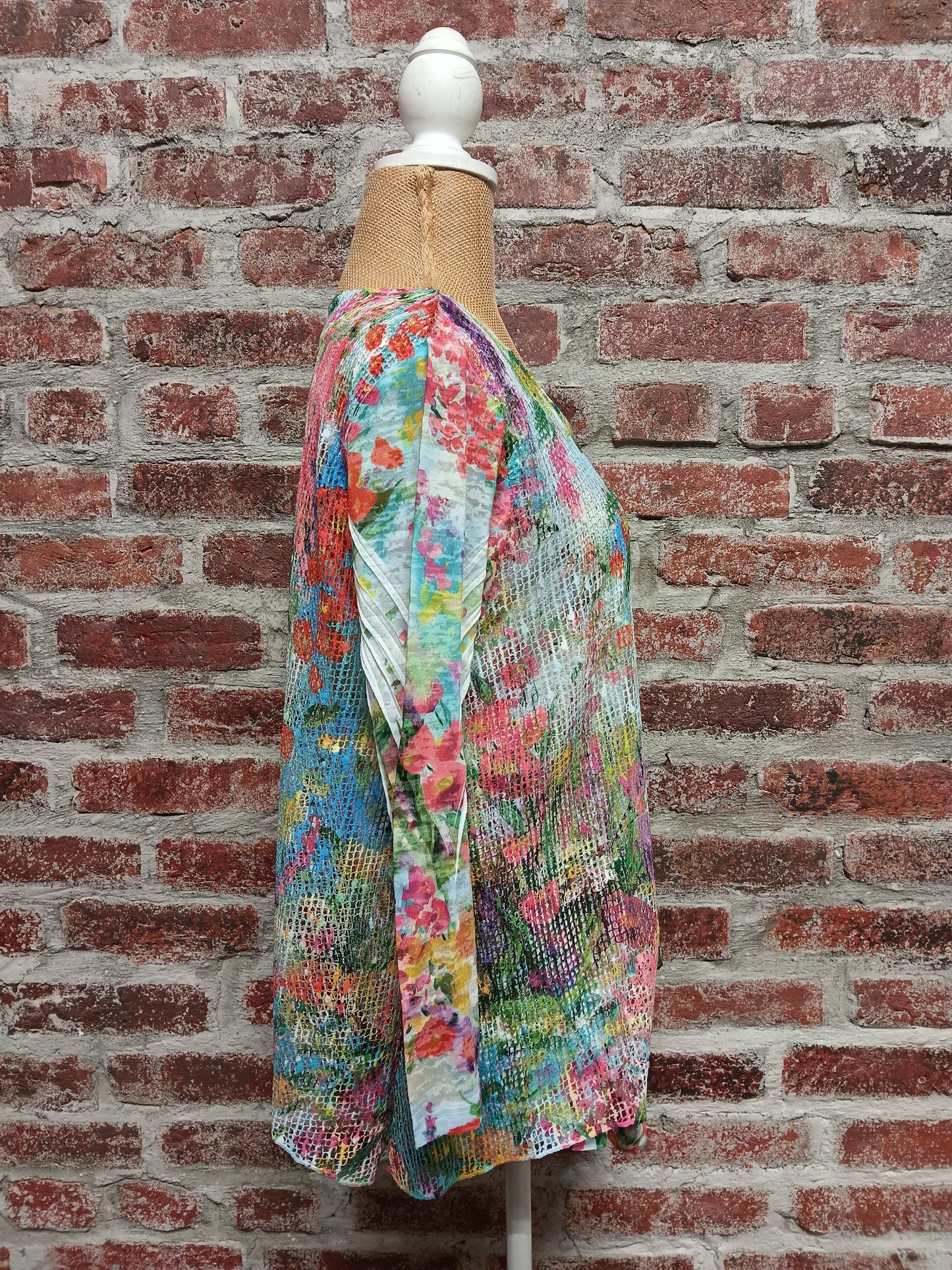 Bright Floral Mesh Tunic