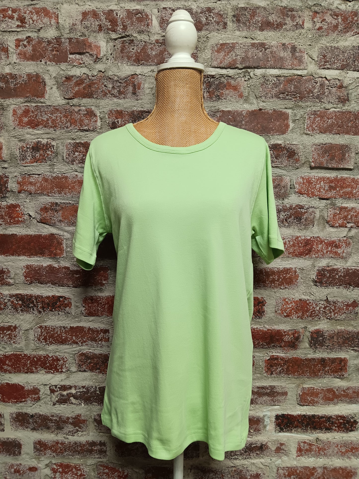 Lime Short Sleeve Round Neck Tee