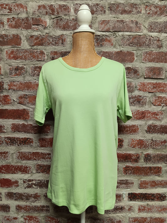 Lime Short Sleeve Round Neck Tee