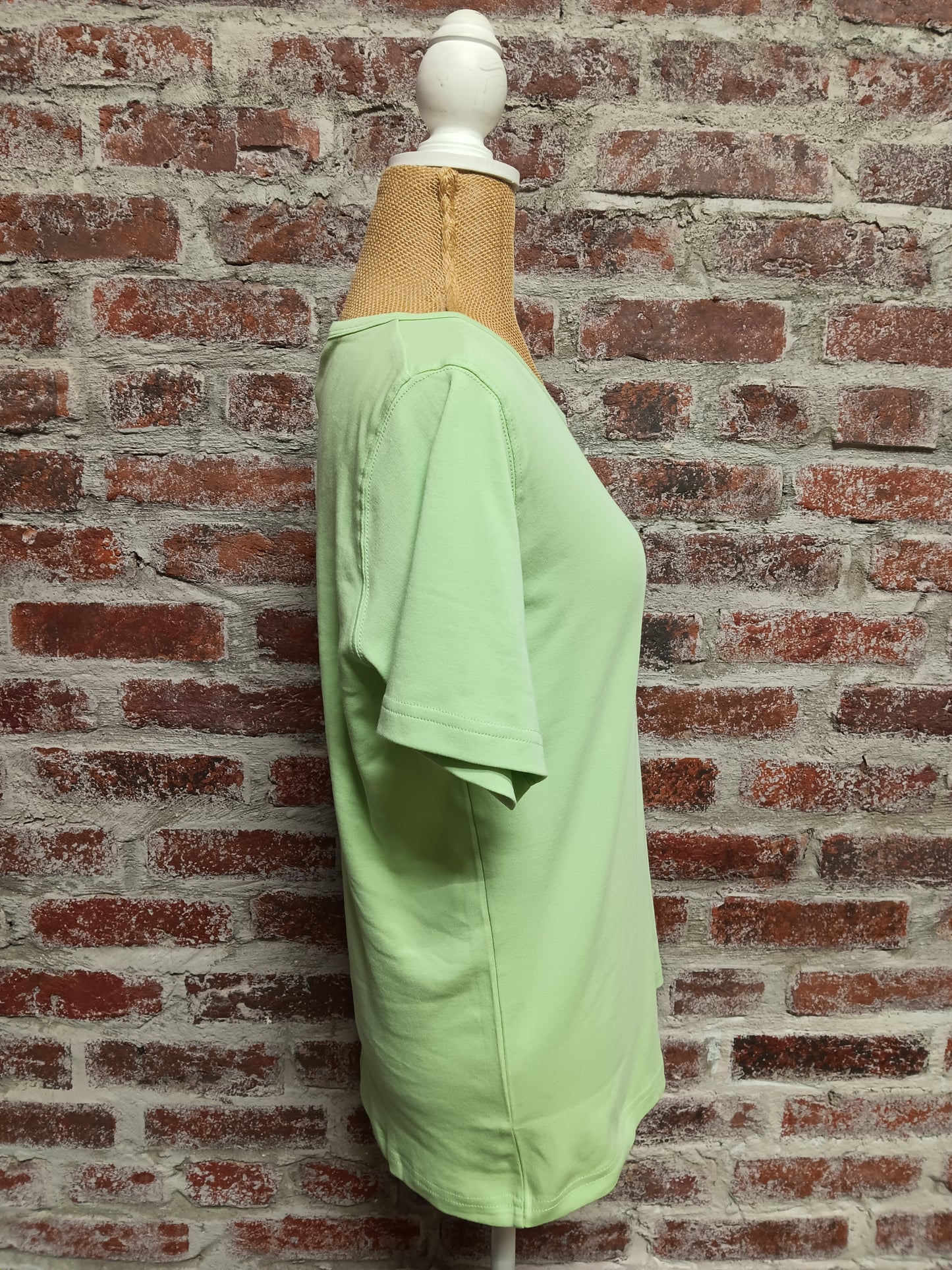 Lime Short Sleeve Round Neck Tee
