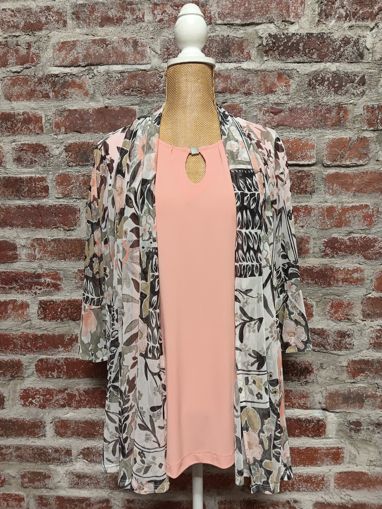 Beige 3/4 SLV Mesh Jacket