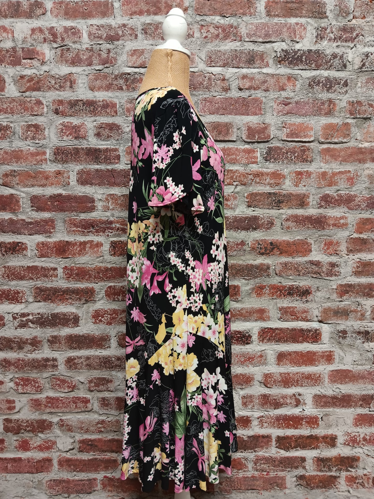 Luisa Pink Yellow Black Dress