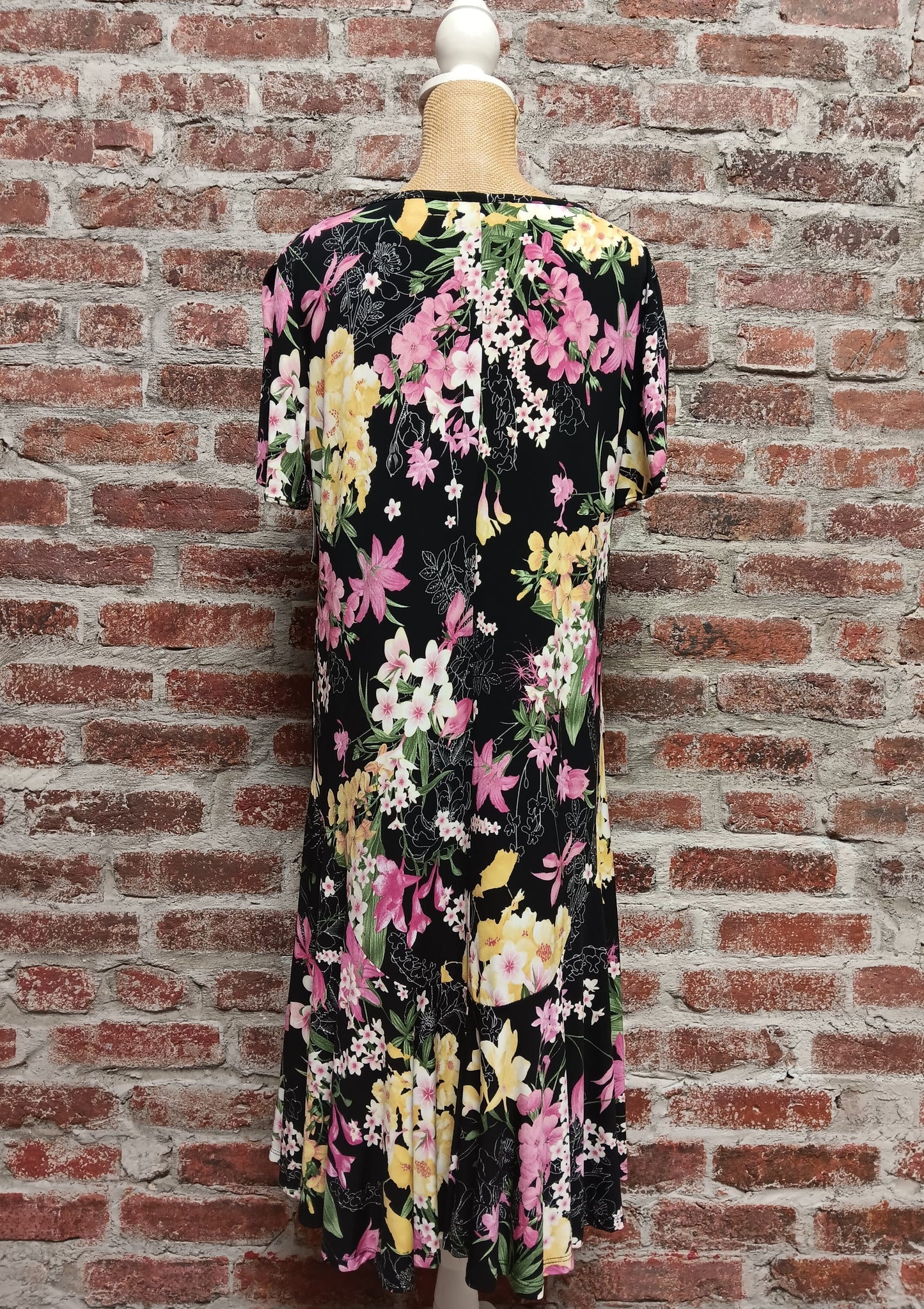 Luisa Pink Yellow Black Dress