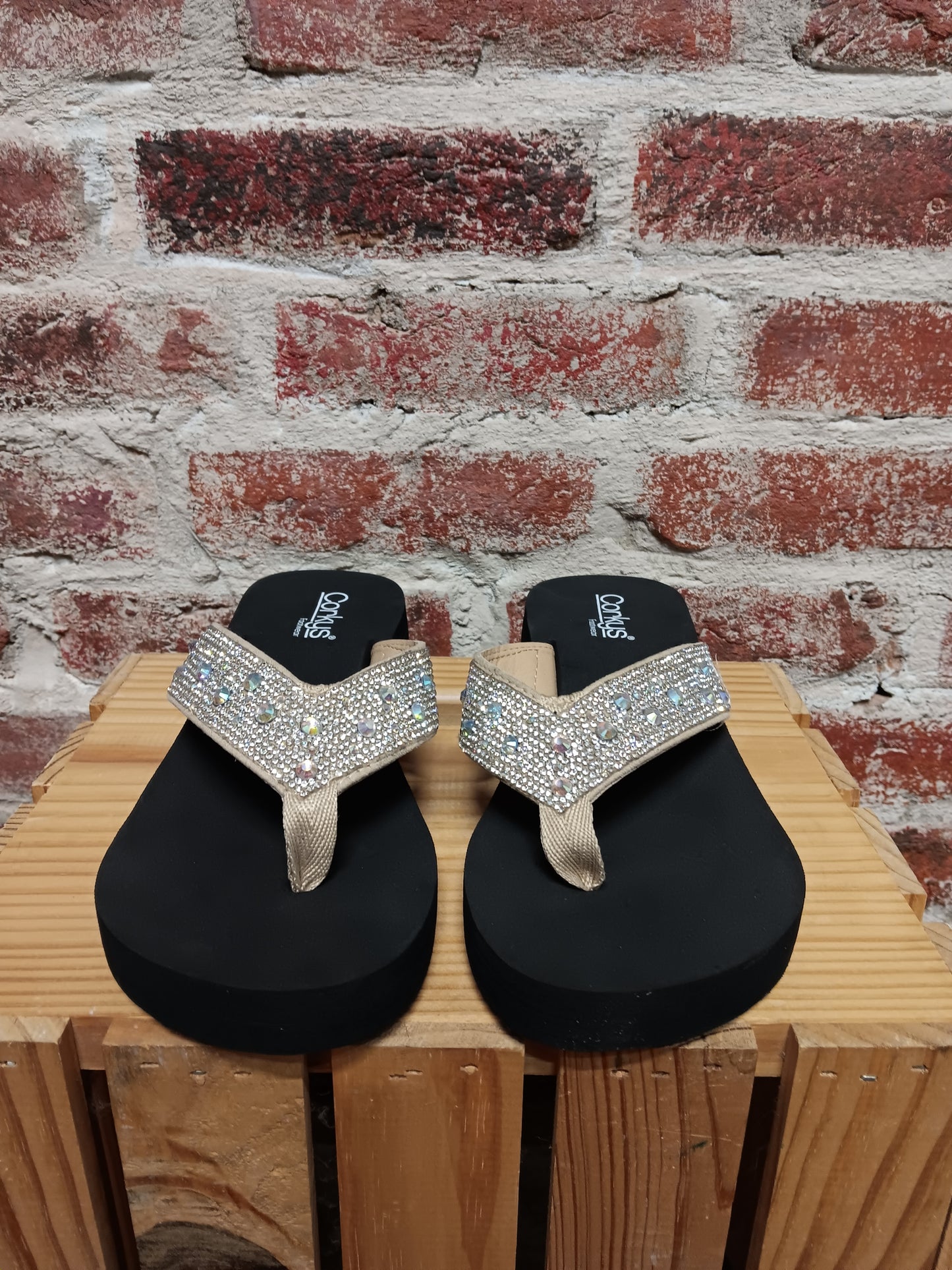 Dime A Dozen Rhinestone Wedge
