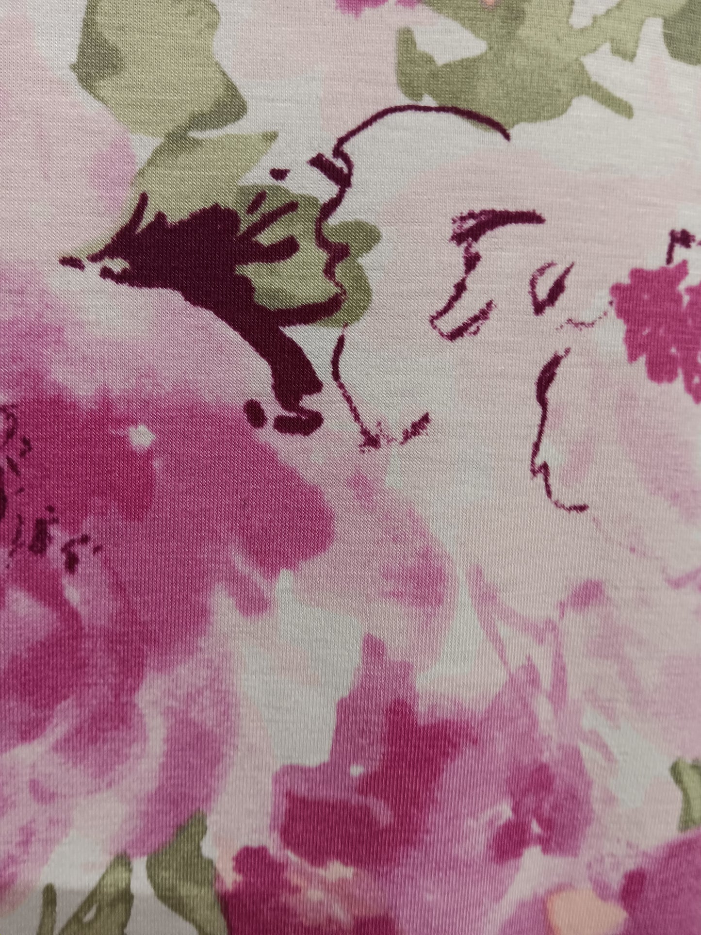 Pink Floral Short Sleeve Top