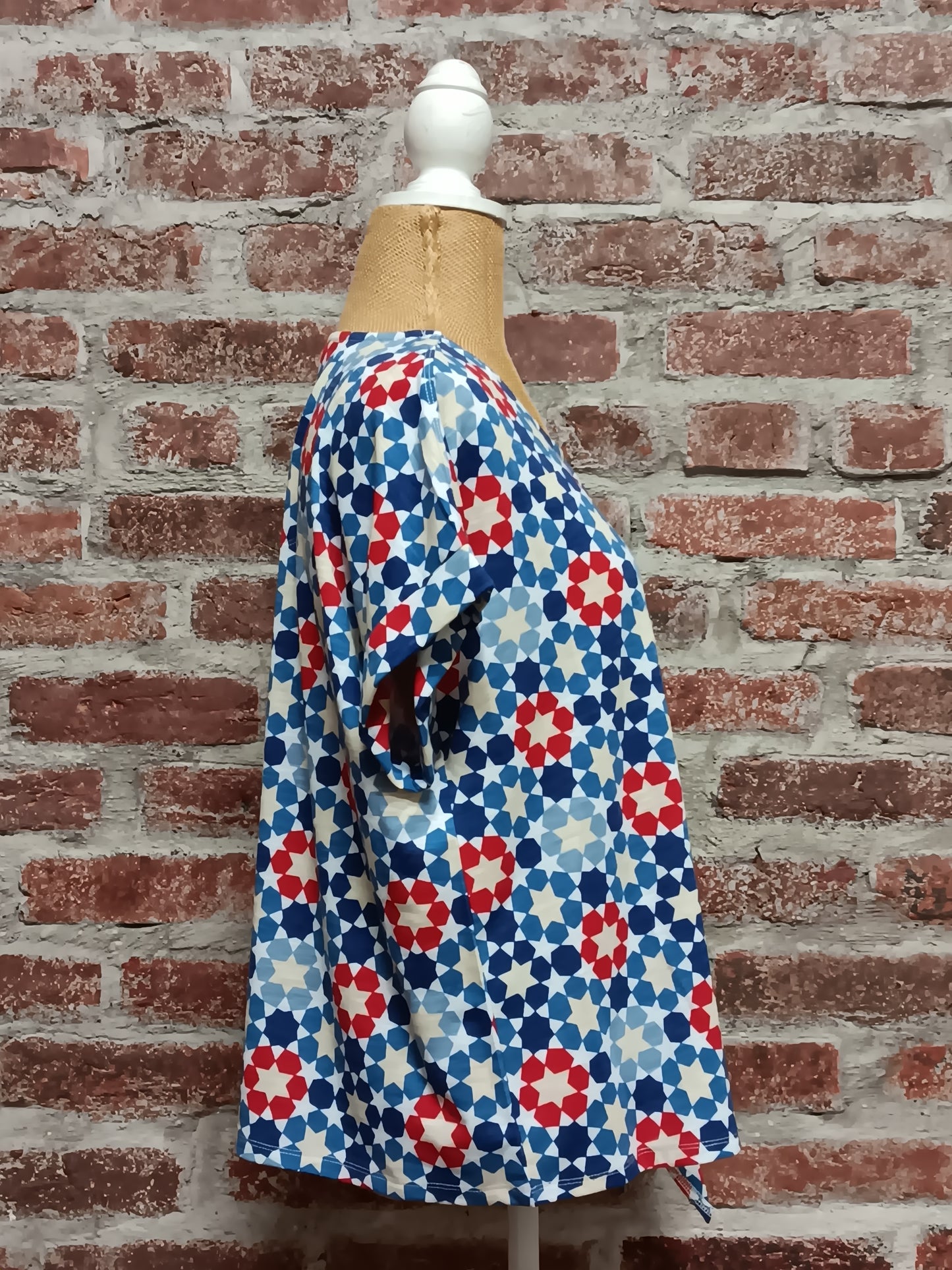 Patriotic Short Sleeve Tie Waist Top