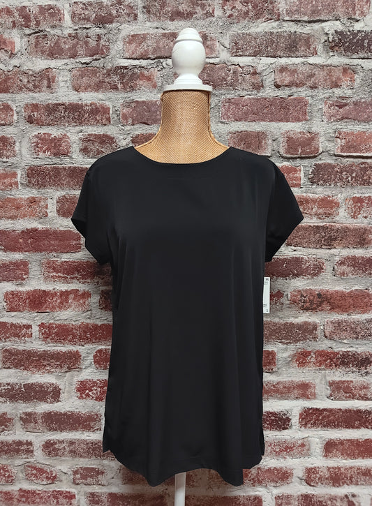 Black Lightweight Cap Sleeve Top