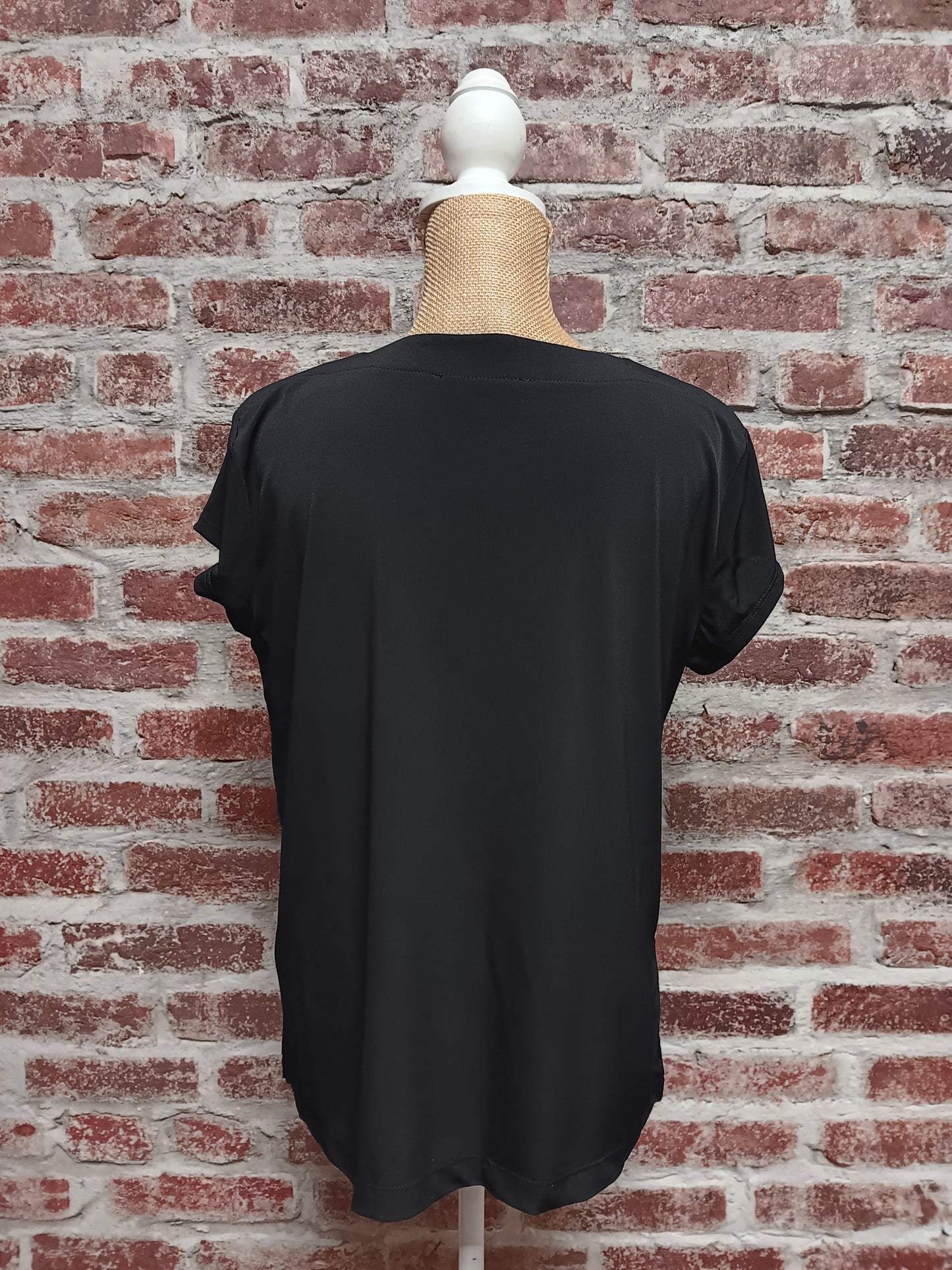 Black Lightweight Cap Sleeve Top