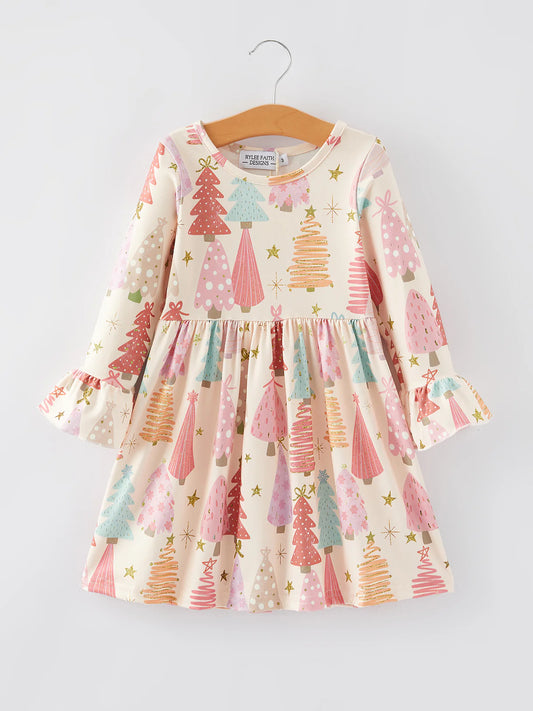 Pink Christmas Tree Dress