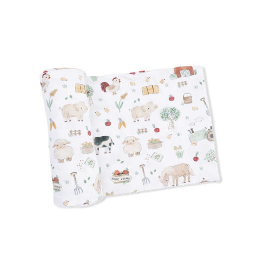 Cute Farm Animals Uni Swaddle Blanket