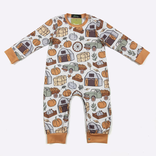 Pumpkin Patch Boy Romper