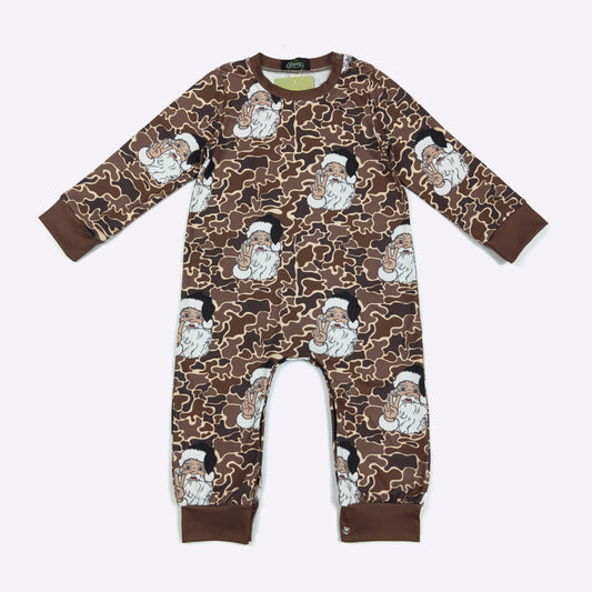 Camo Santa Boy Romper