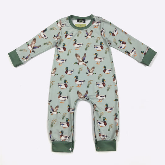 Aqua Mallard Boy Romper