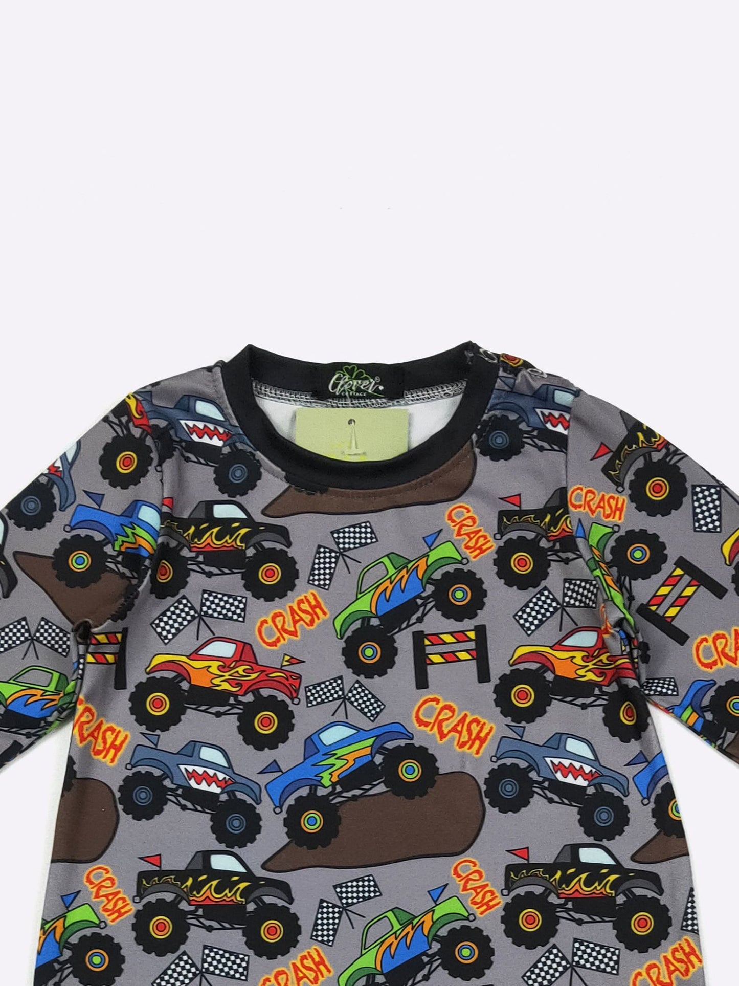 LS Monster Trucks Boy Romper