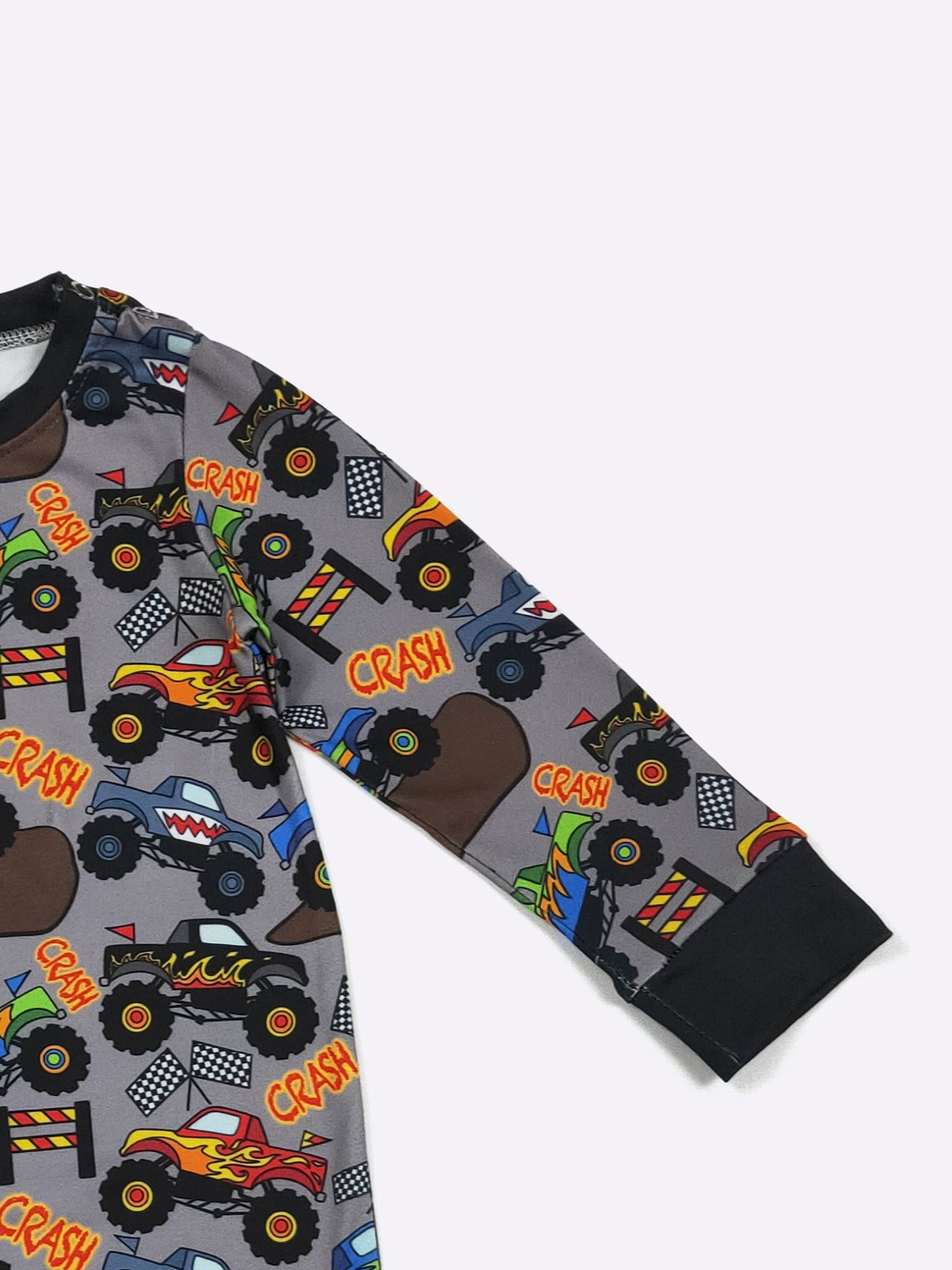 LS Monster Trucks Boy Romper