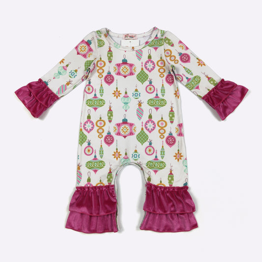 Pink Ornaments Baby Romper