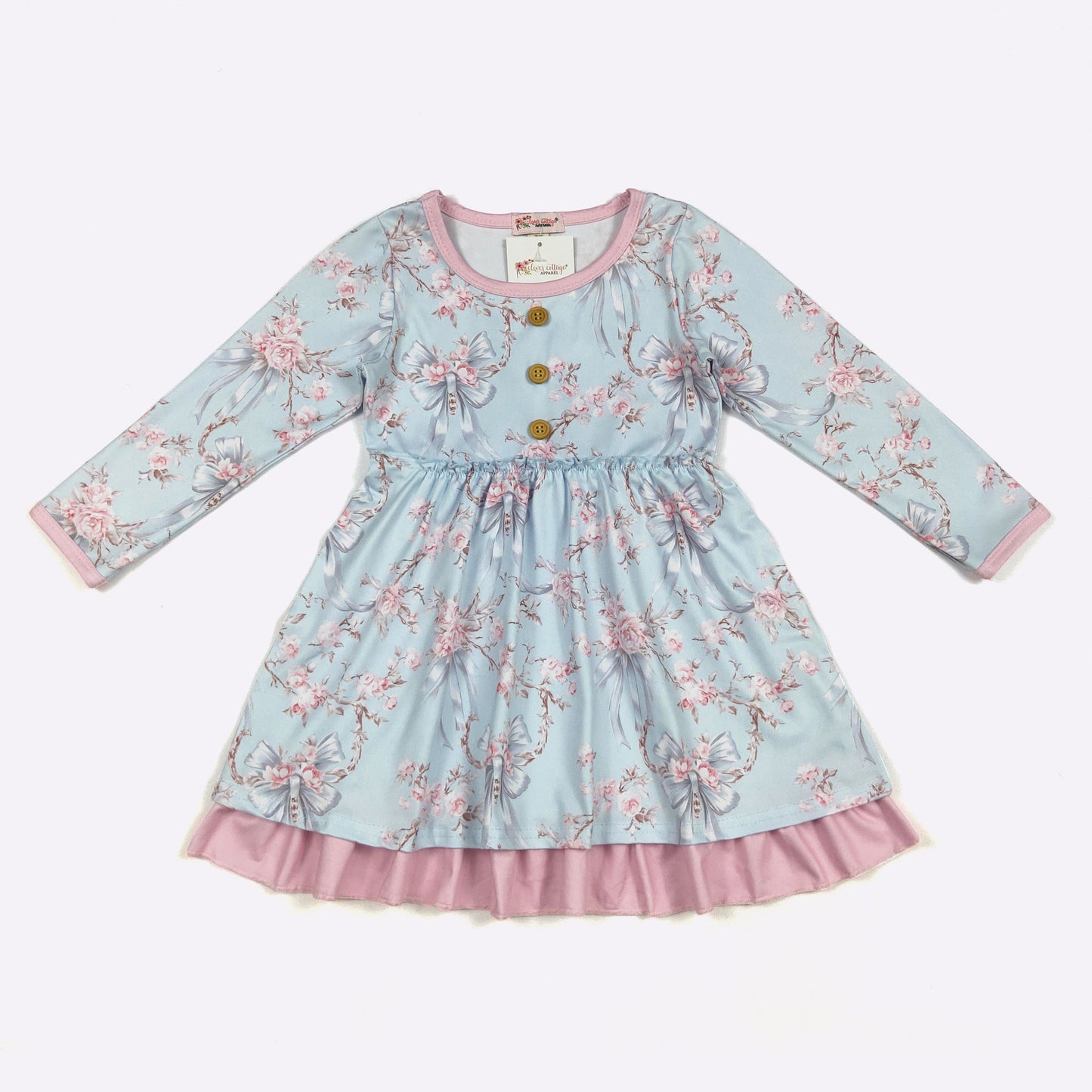 Blue Rose Twirl Dress