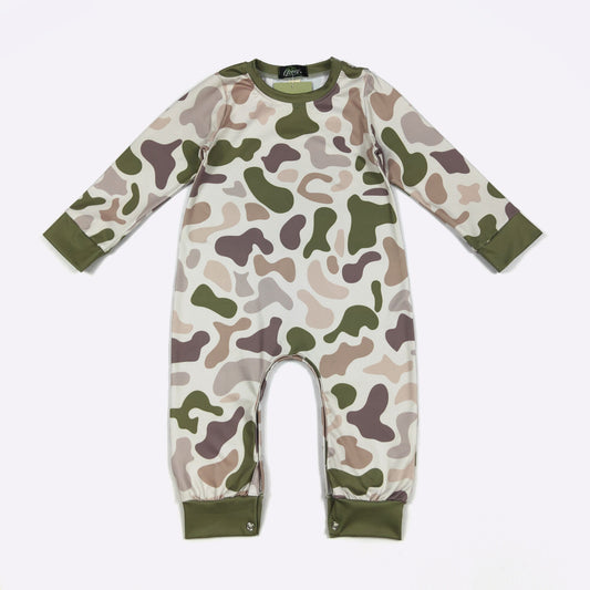 Outdoor Camo Boy Romper