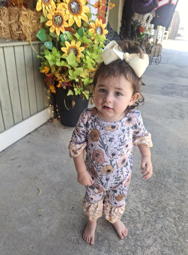 Mustard Blooms Baby Romper
