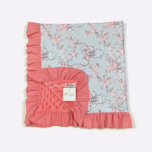 Blue Rose Baby Blanket