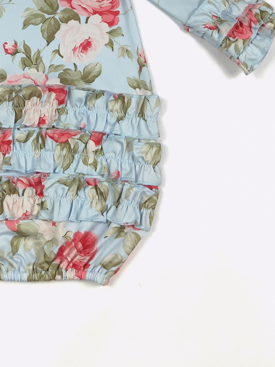 Aqua Rosy Baby Ruffle Gown