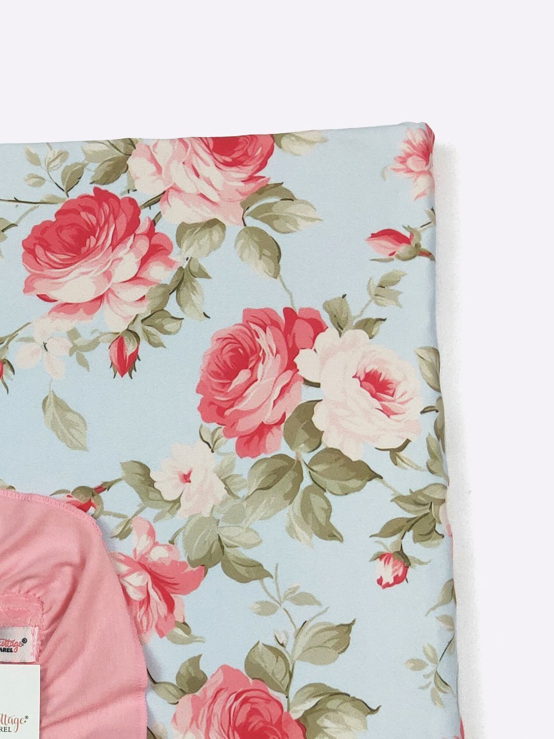 Aqua Rosy Baby Blanket