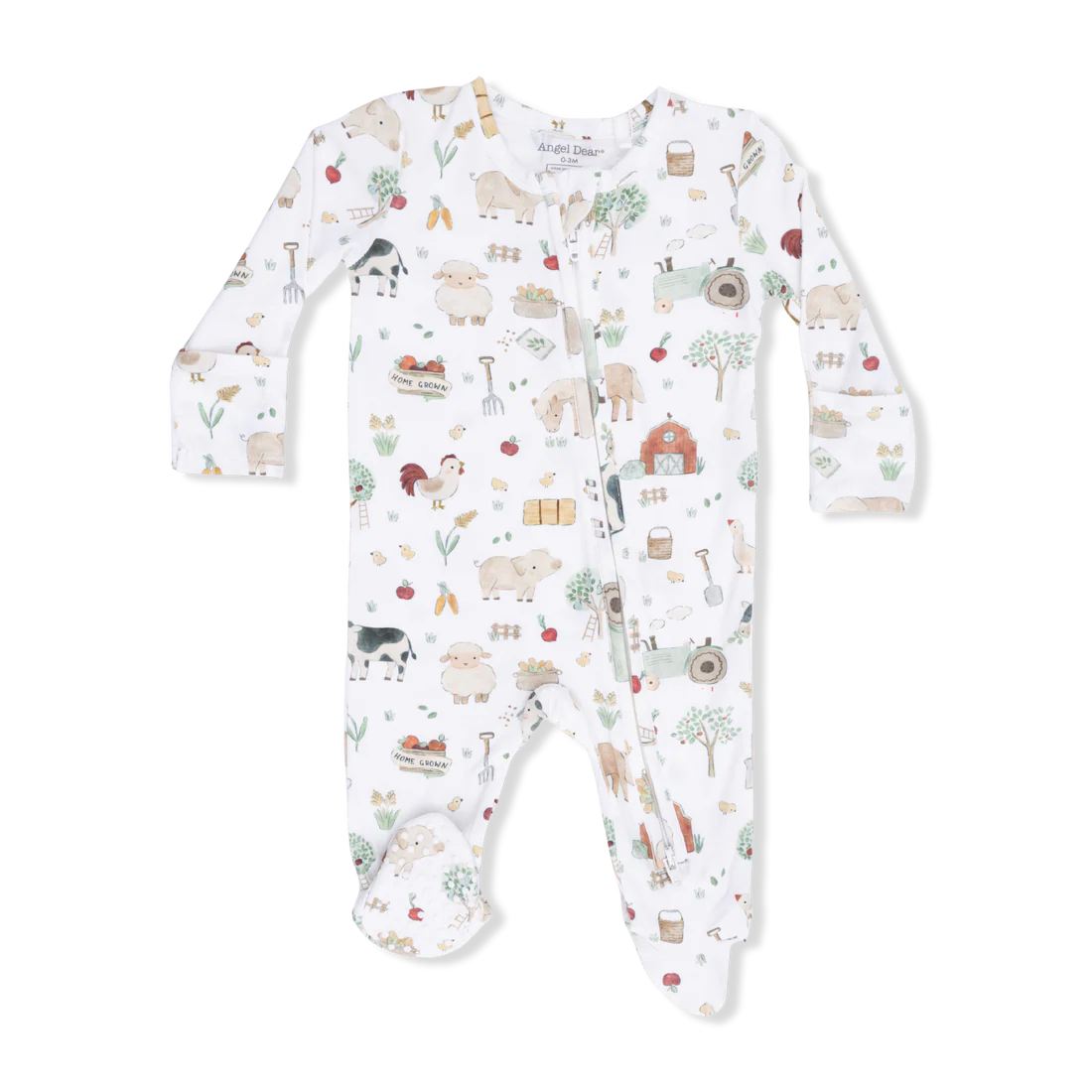 Cute Farm Animals Uni 2Way Zipper Footie