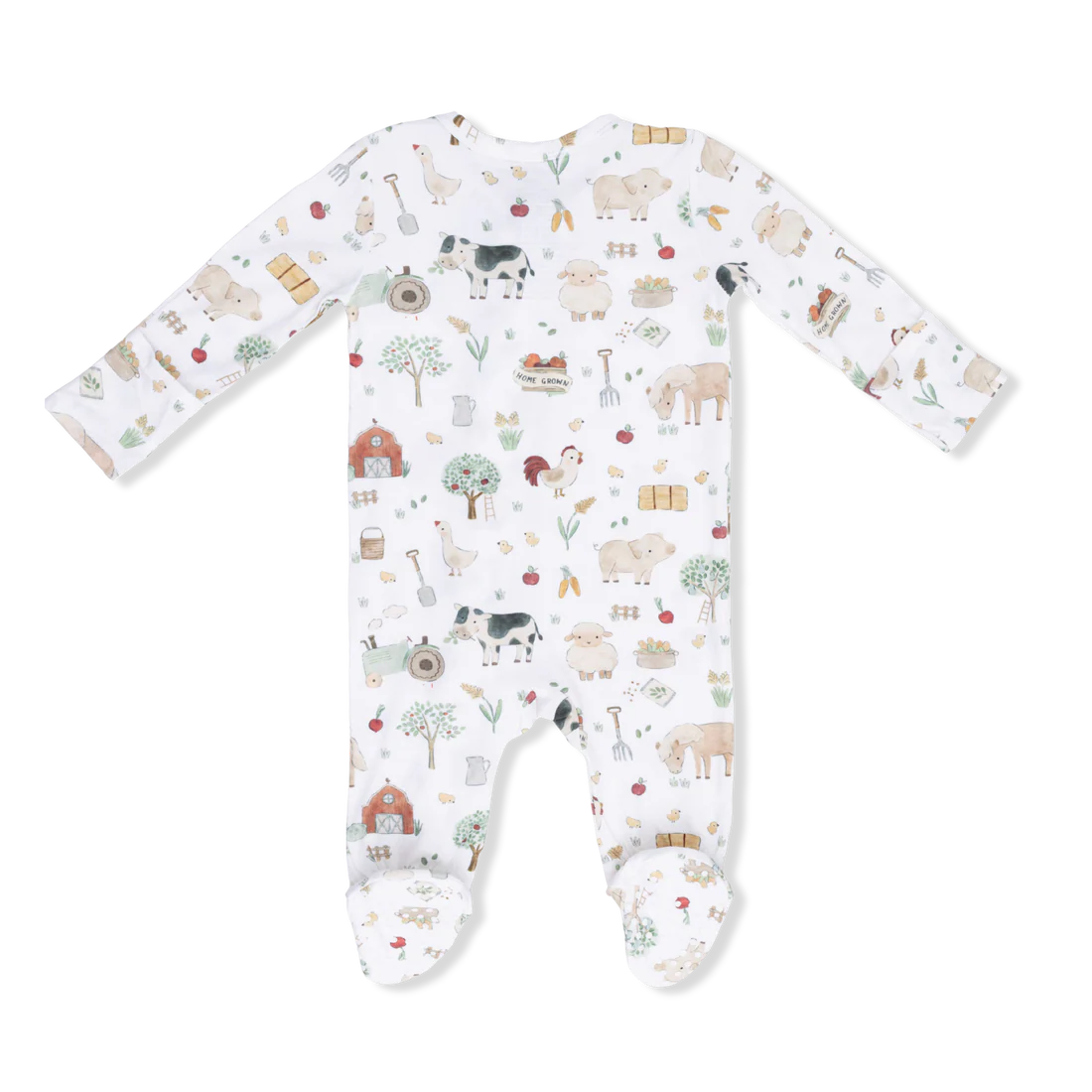 Cute Farm Animals Uni 2Way Zipper Footie