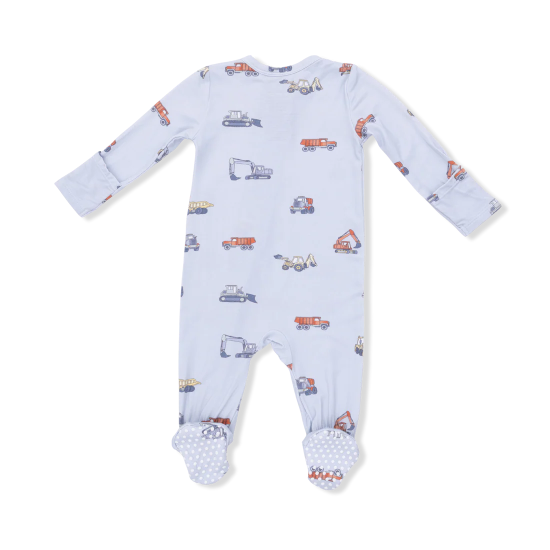 Construction Vehicles 2Way Zipper Footie