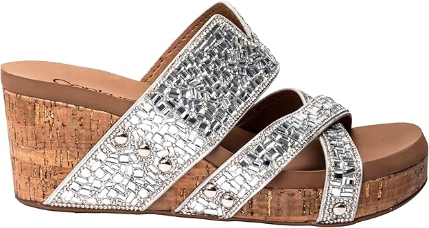 Silver Sparkle Wedges