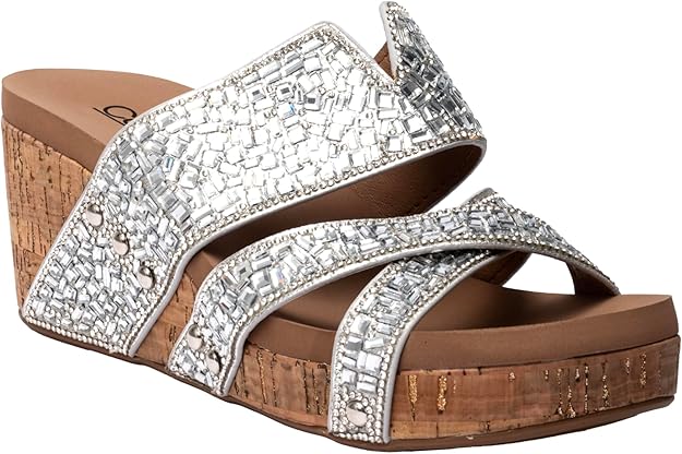 Silver Sparkle Wedges