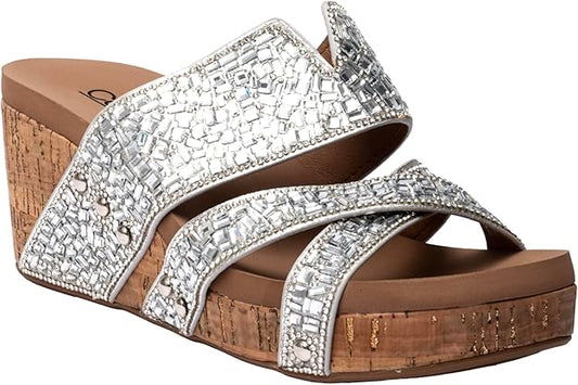 Silver Sparkle Wedges