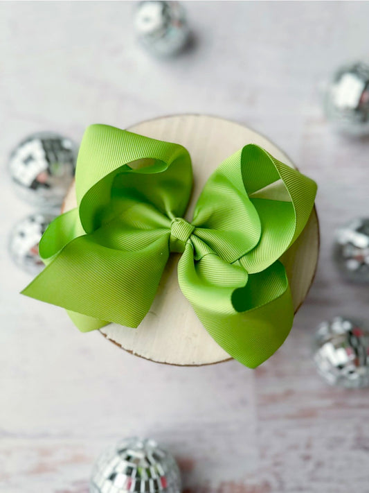 Lime Oversize Grosgrain Hair Bow