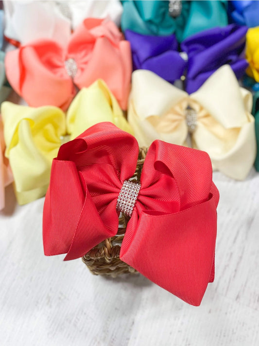 Oversize Rhinestone Hair Bows