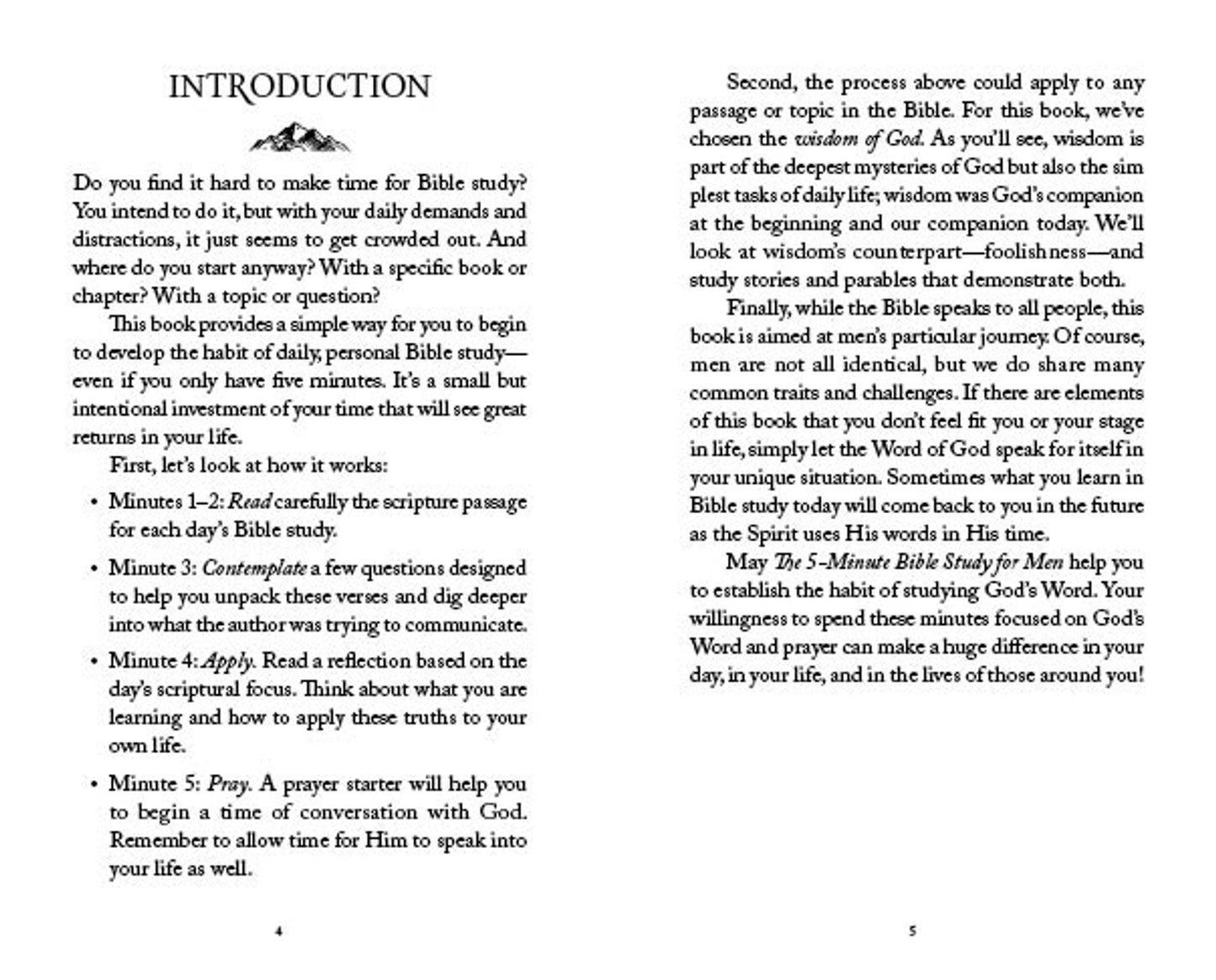 5 Minute Bible Study For Men Seeking God